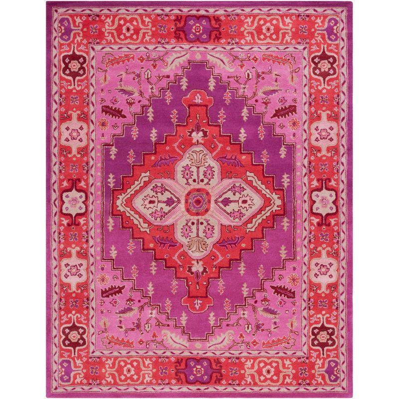 Bellagio BLG545 Hand Tufted Area Rug - Red/Pink - 6'x9' - Safavieh.