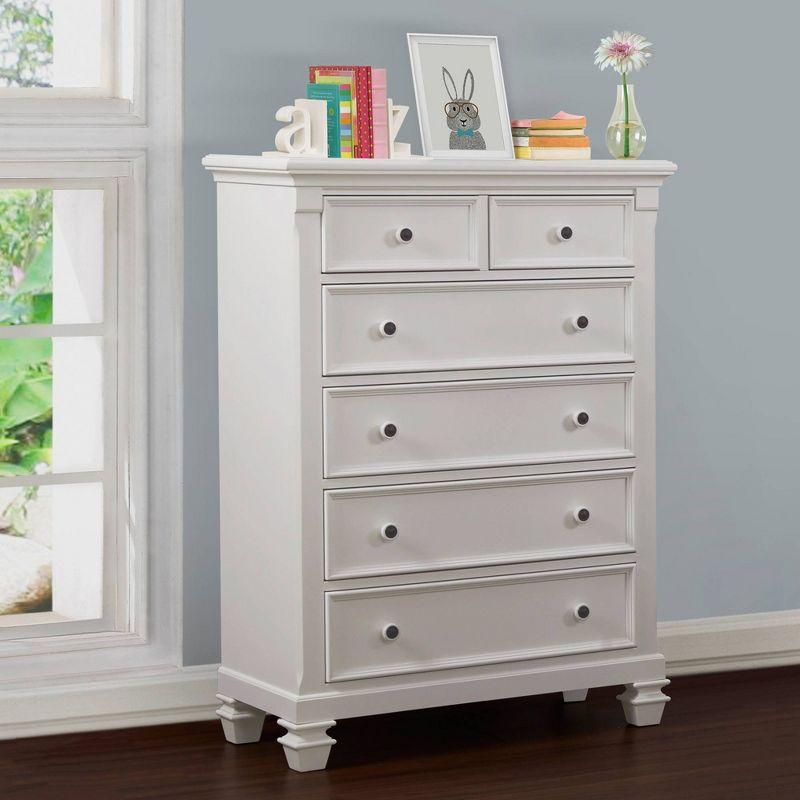 Baby Cache Glendale 6 Drawer Chest - Pure White