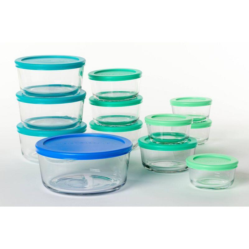 Anchor Hocking 24-Piece Blue Glass Food Storage Set