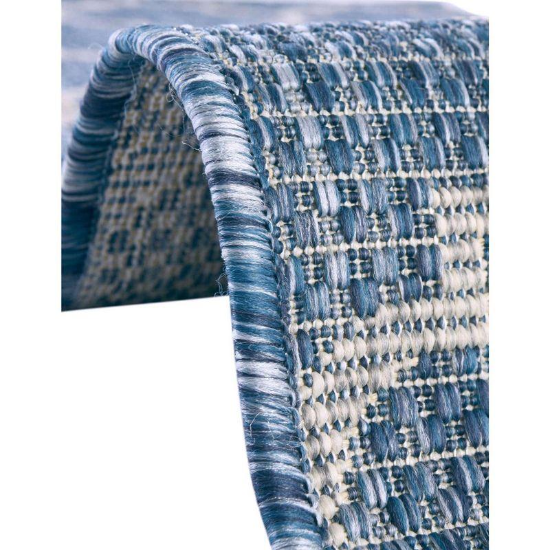 Unique Loom 8' 0 x 11' 4 Rectangle Indoor/Outdoor Trellis Navy Blue Area Rug
