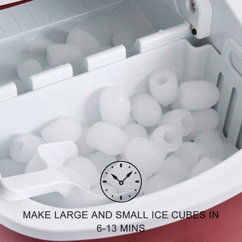 Costway Portable Compact Electric Ice Maker Machine Mini Cube 26lb/Day