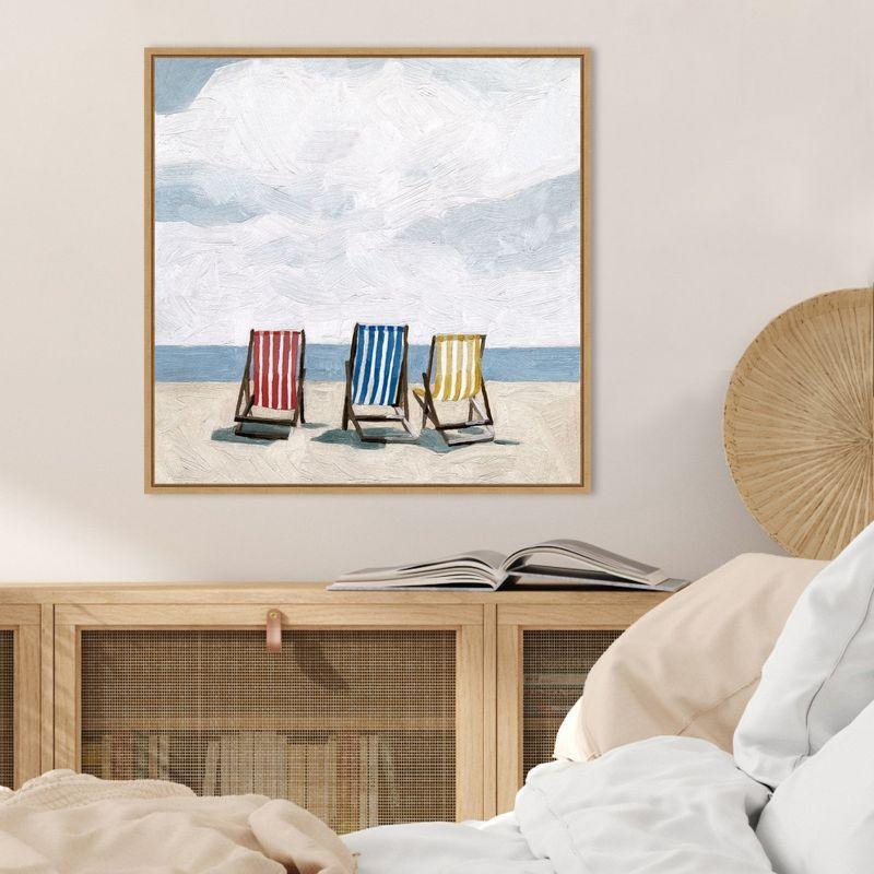 Amanti Art Beach Trip II by Emma Scarvey Canvas Wall Art Print Framed 22 x 22-in.