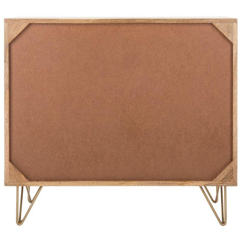 Marigold 3 Drawer Chest - CHS9001 - Natural/Brass - Safavieh