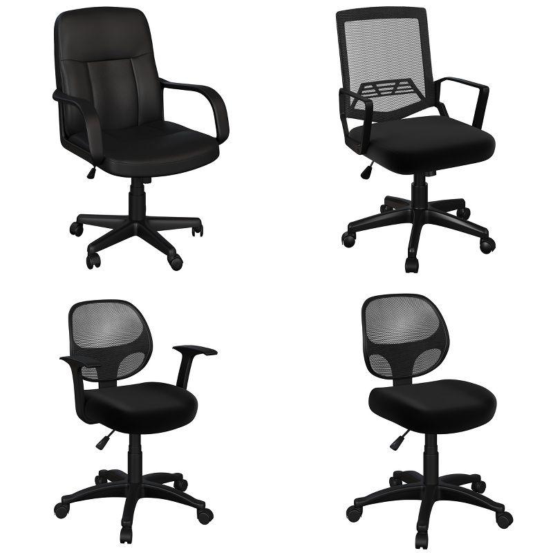 ErgoFlex Black Mesh Swivel Adjustable Armless Task Chair