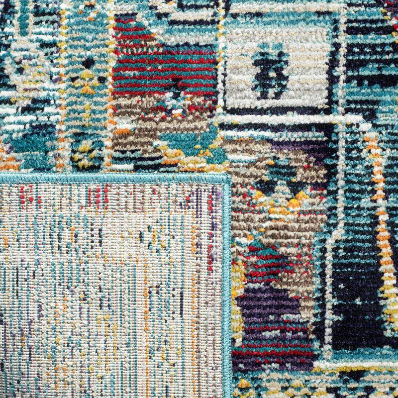 Crystal CRS503 Power Loomed Indoor Runner Rug - Teal/Purple - 2'2"x5' - Safavieh