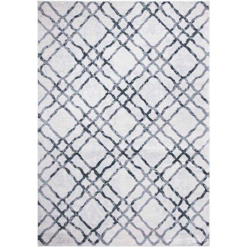 Martha Stewart Isabella - MSR0957 - Indoor Power Loomed Area Rugs - Ivory/Grey - 4'x6'