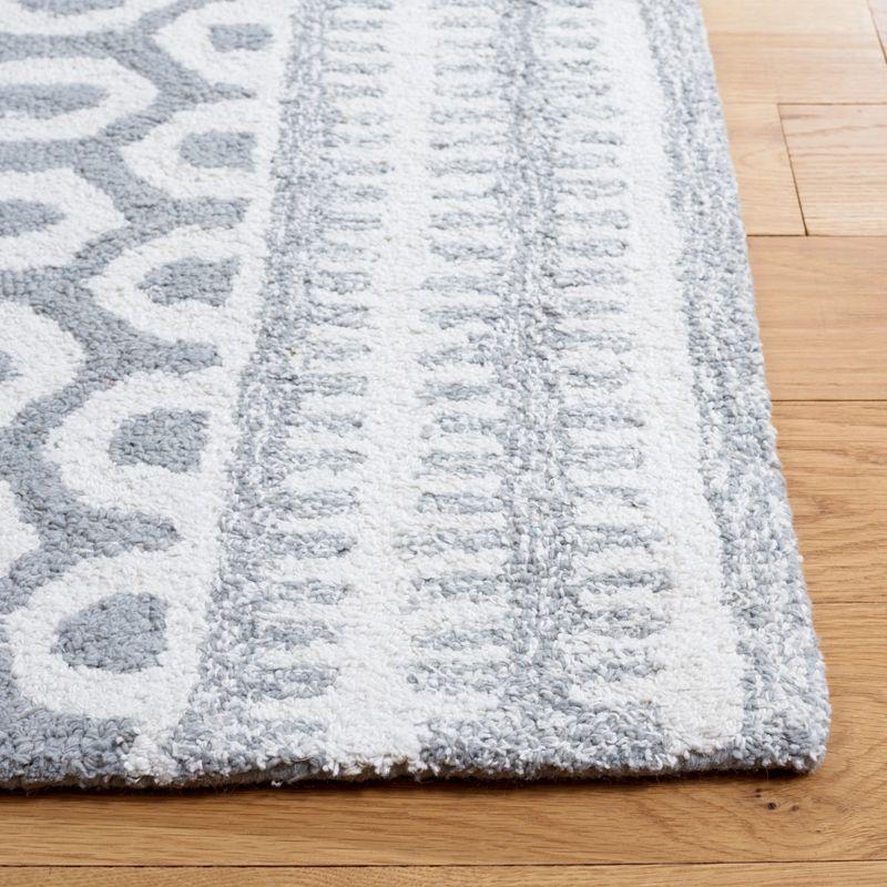 Capri Ivory and Grey Hand-Tufted Wool Area Rug