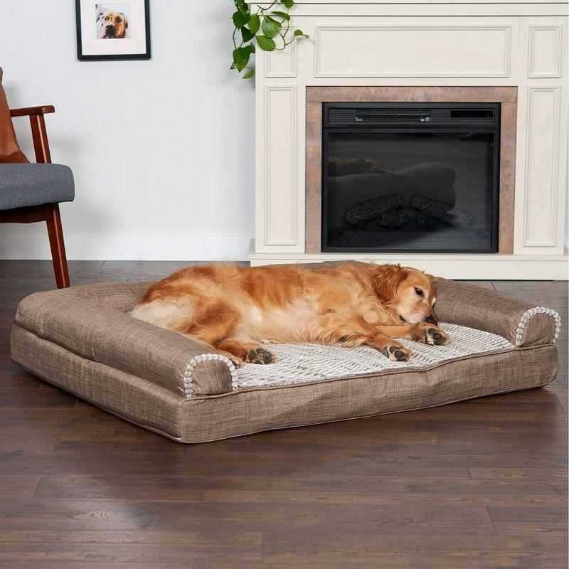 Luxe Fur & Performance Linen Sofa Bed