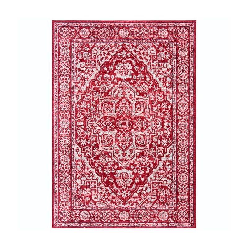 Brentwood BNT832 Power Loomed Indoor Accent Rug - Red/Ivory - 3'x5' - Safavieh