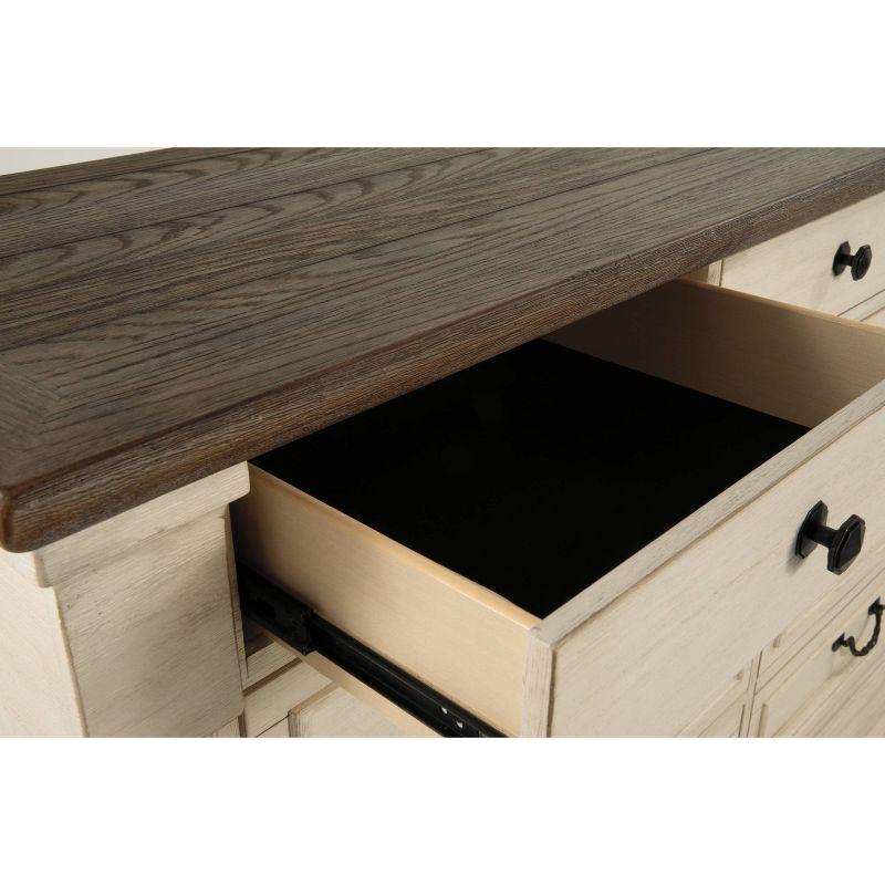 Bolanburg Dresser Antique White: 9-Drawer Storage, No Assembly - Signature Design by Ashley