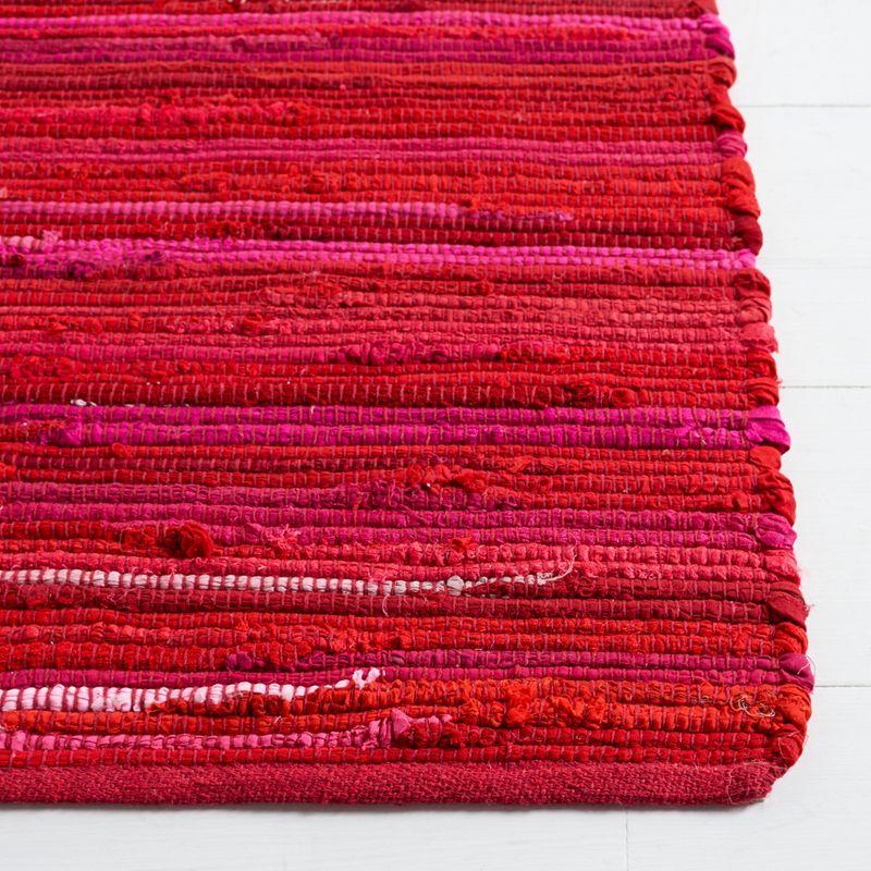 Rag Area Rug RAR130 Hand Woven Area Rug - Red/Multi - 6'x9' - Safavieh.