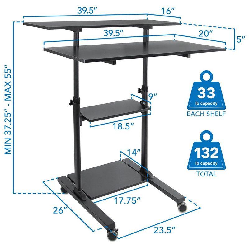 Mount-it Adjustable Metal Base Standing Desk Converter