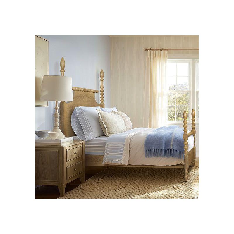 Beckett Solid Wood Low-Profile Bed Frame with Spindle Design