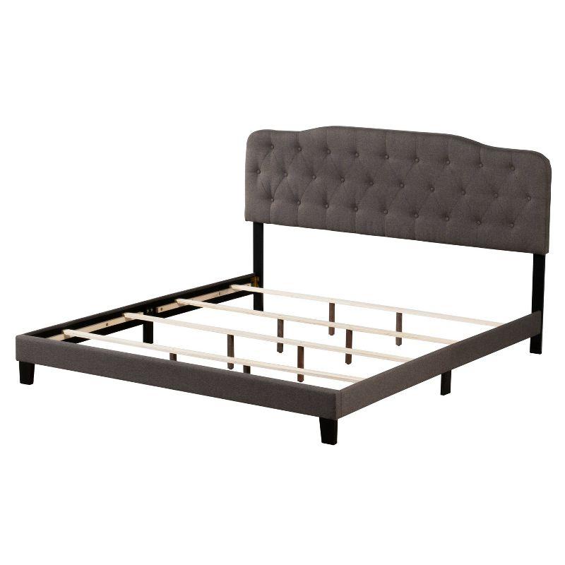 Queen Nicole Upholstered Bed In One Stone Gray Fabric - Hillsdale Furniture