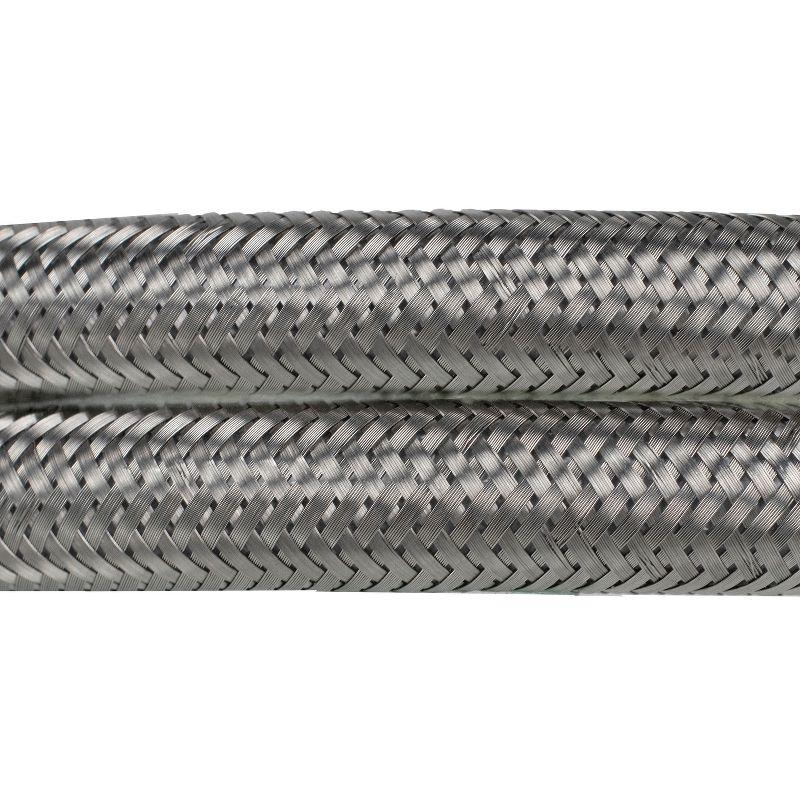 Certified Appliance Accessories® Braided Stainless Steel Water-Inlet Hose, 3/4 In. FGH x 3/4 In. MGH, 1 Ft. in Silver