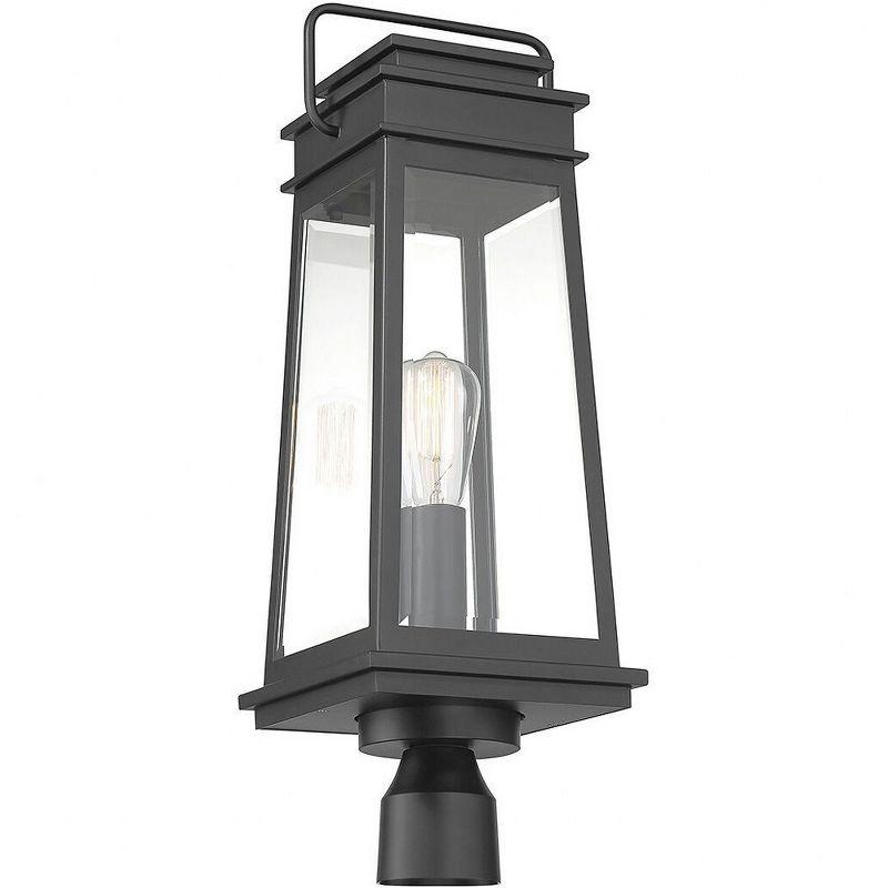 Boone 1-Light Outdoor Post Lantern in Matte Black