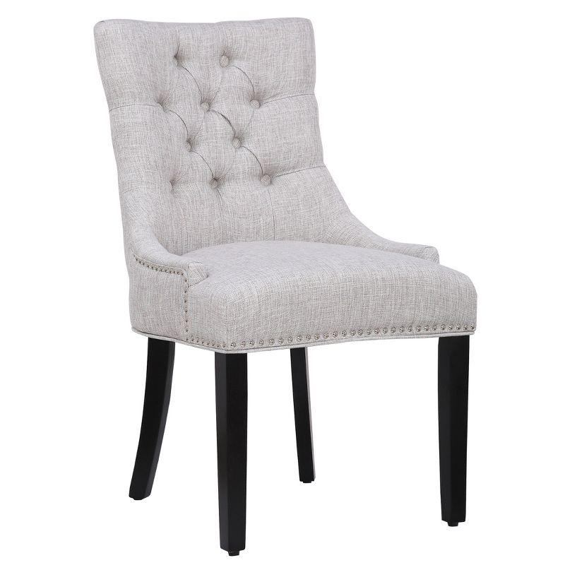 WestinTrends  Upholstered Wingback Button Tufted Dining Chair