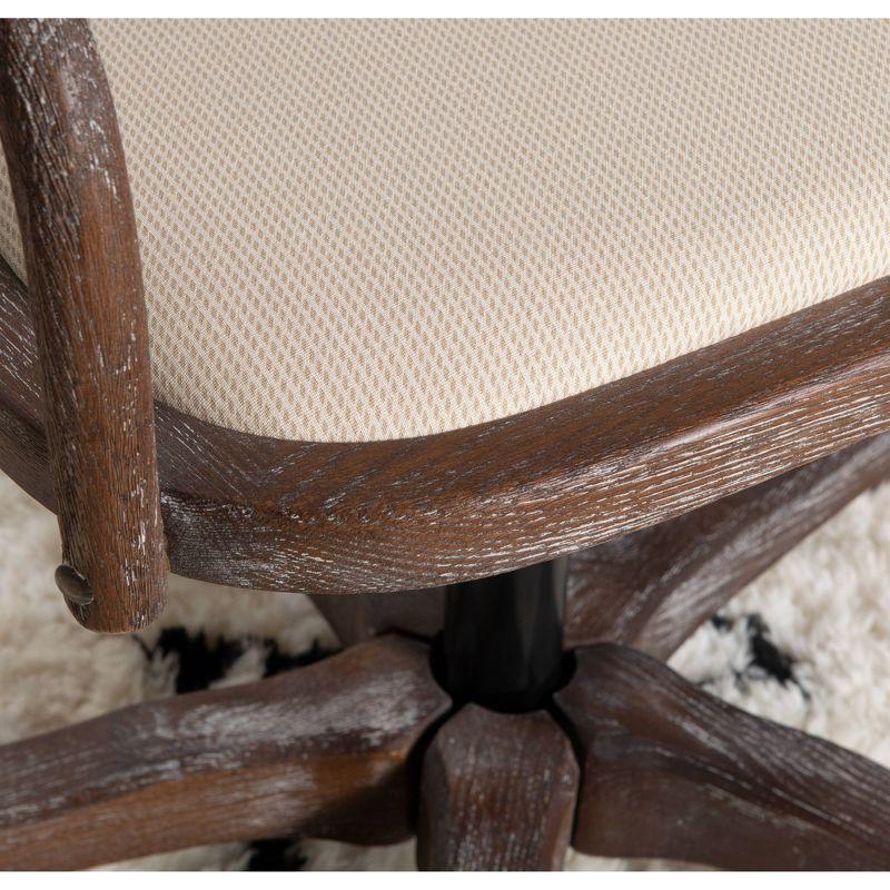 Carson Boho Cafe Style Office Chair with Casters & Adjustable Seat - Linon