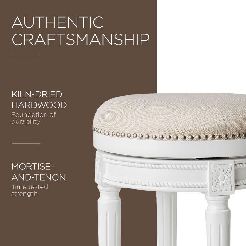 Maven Lane Maven Lane Pullman Backless Stool with Fabric Upholstery