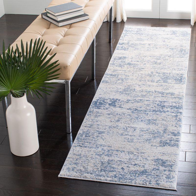 Amelia ALA700 Power Loomed Runner Rug - Ivory/Blue - 2'2"x16' - Safavieh.