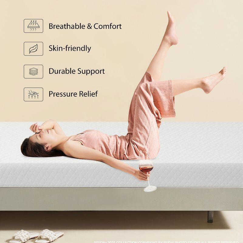 FDW 5 inch Mattress Gel Memory Foam Mattress for Cool Sleep & Pressure Relief/Bed-in-a-Box/Pressure Relieving