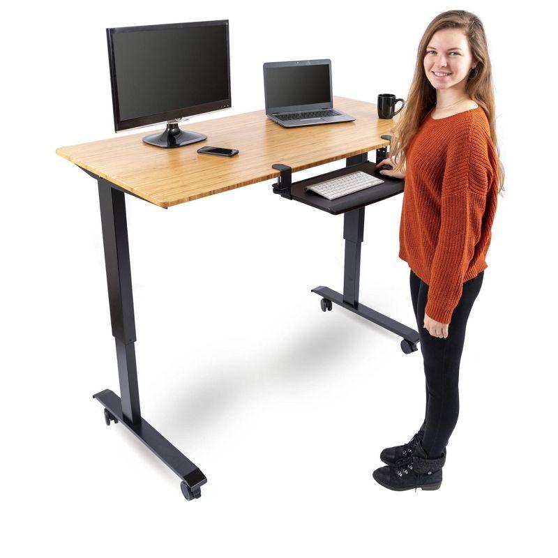 Stand Up Desk Store Clamp-On Retractable Adjustable Keyboard Tray / Under Desk Keyboard Tray | Increase Comfort And Usable Desk Space | For Desks Up To 1.5"