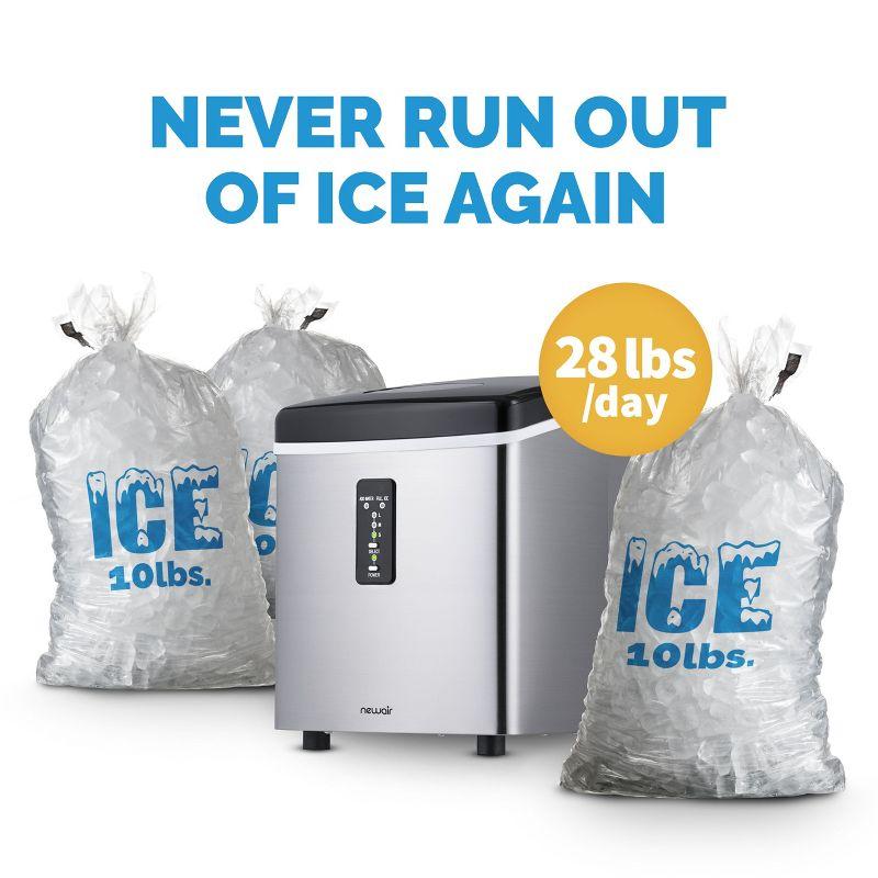 Newair Countertop Ice Maker, 28 lbs. of Ice a Day, 3 Ice Sizes, BPA-Free Parts