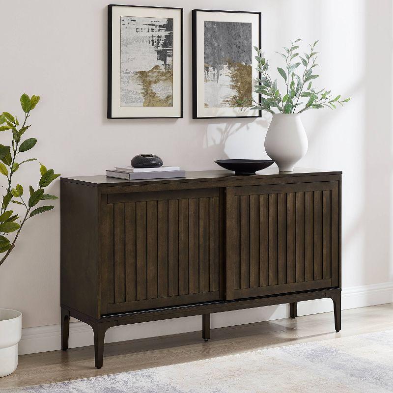 Asher 54" Dark Brown Mid-Century Modern Sideboard