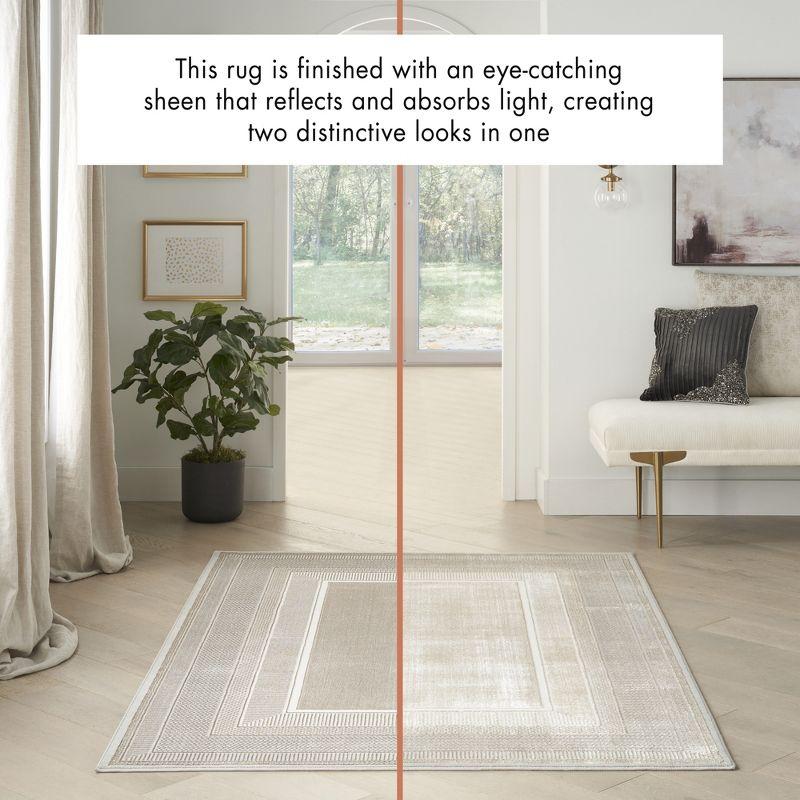 Nourison Glam 7'10" x 9'10" Ivory Modern Indoor Rug