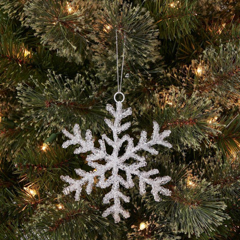 Clear Acrylic Snowflake Christmas Tree Ornament