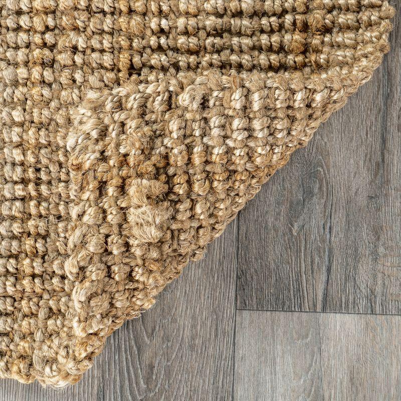 nuLOOM Ashli Solid Farmhouse Jute Area Rug