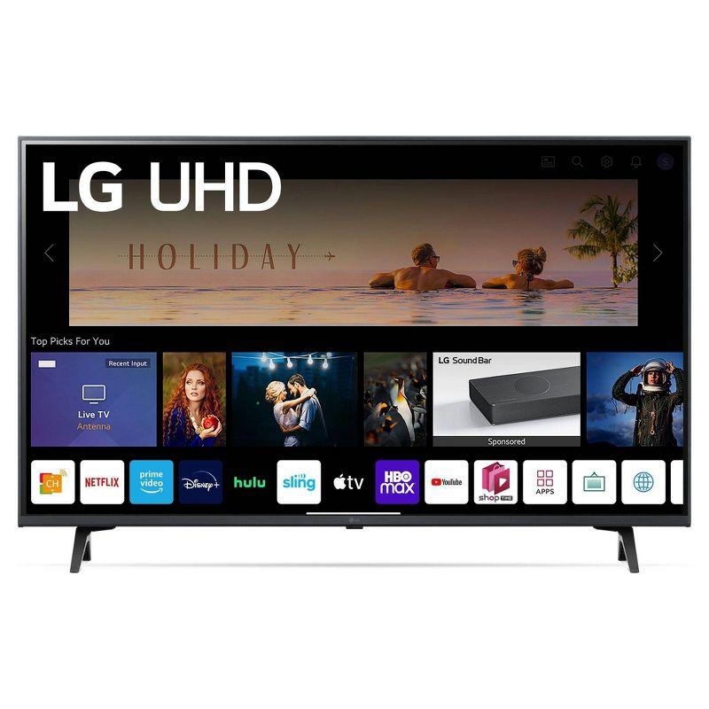 Elegant 43" Gray 4K HDR Smart LED TV with AI Upscaling