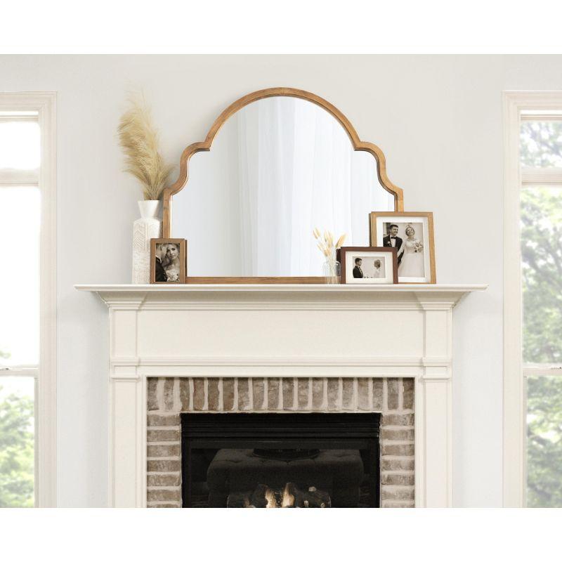 Kate and Laurel Hogan Wood Arch Mirror, 36x30, Rustic Brown