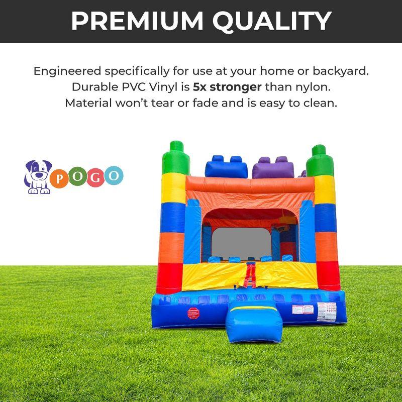 Pogo Bounce House Crossover Kids Inflatable Bounce House, No Blower