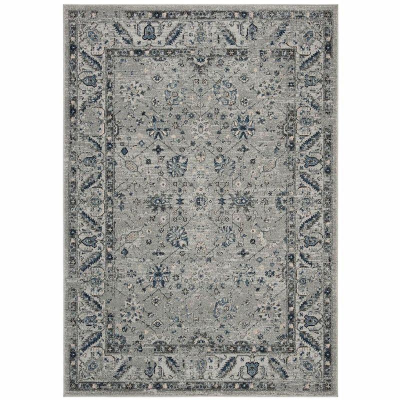 Charleston CHL413 Loomed Indoor Area Rug - Grey/Dark Grey - 4'x6' - Safavieh