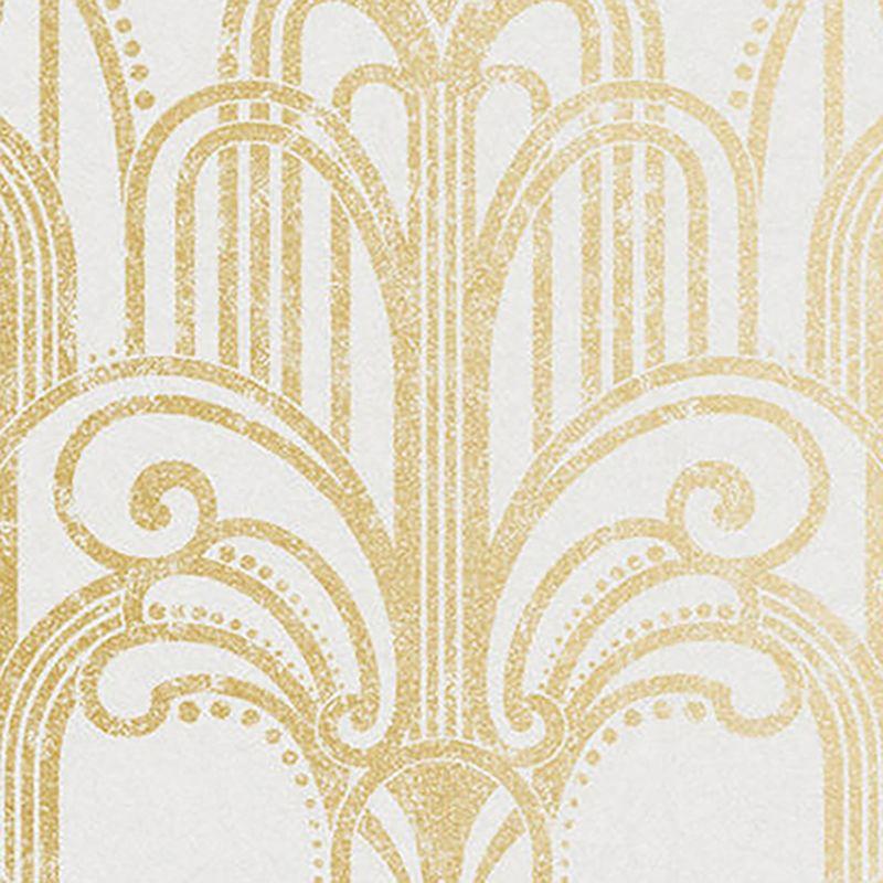 Art Deco Gold and Pearl Geometric Paste the Wall Wallpaper