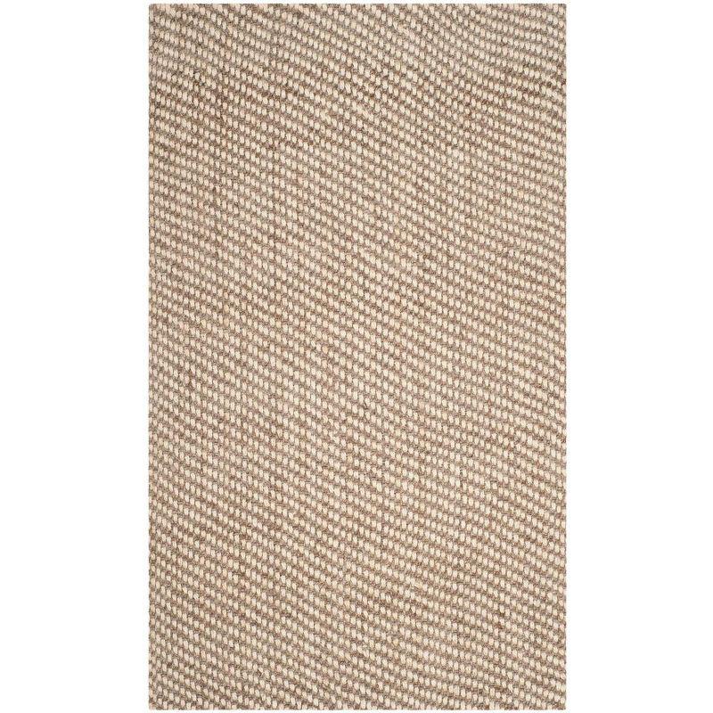 Hand-Knotted Natural Fiber Rectangular Area Rug - 6' x 9'