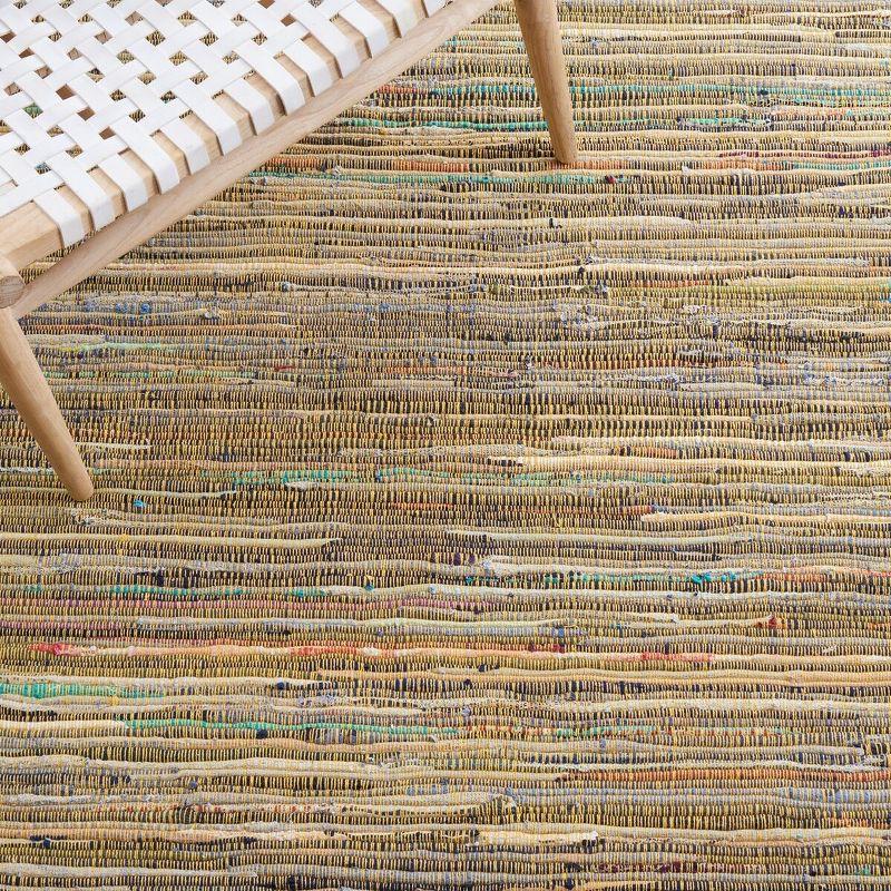 Rag Rug RAR121 Hand Woven Indoor Area Rug - Yellow/Multi - 6'x9' - Safavieh.