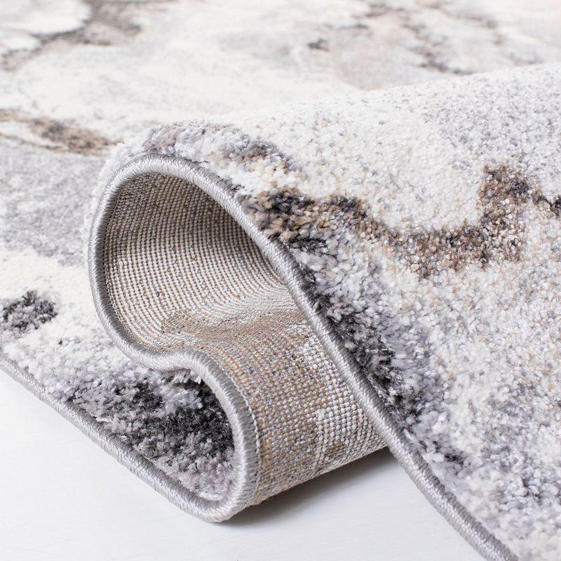 Cyrus Shag CYR121 Power Loomed Indoor Area Rug - Grey/Beige - 6'7"x6'7" - Safavieh