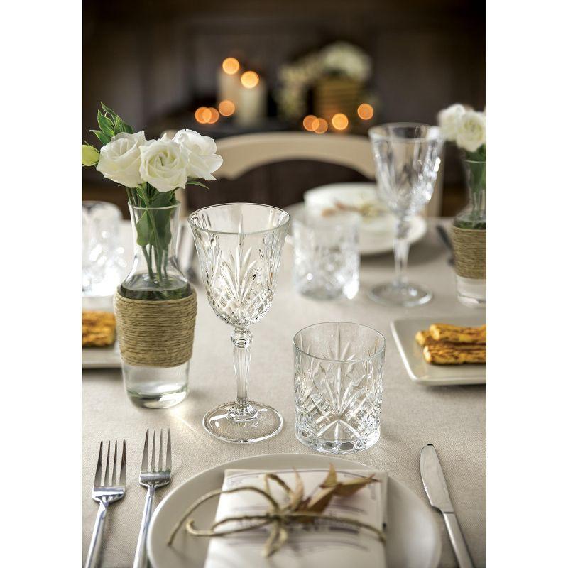 Lorren Home Trends Melodia Crystal Wine Glass set of 6