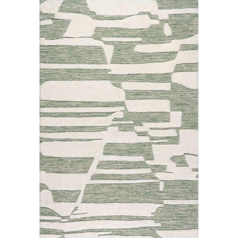 Nuloom Babai New Zealand Wool Area Rug, 3' x 5', Green