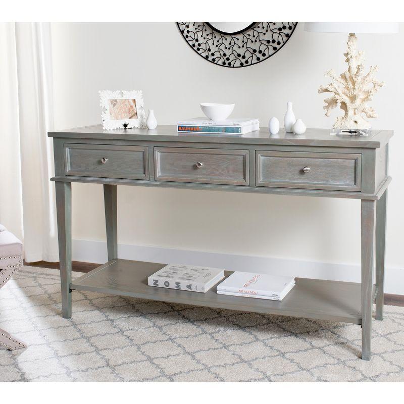 Manelin Console - AMH6641C - Gray - Safavieh Couture