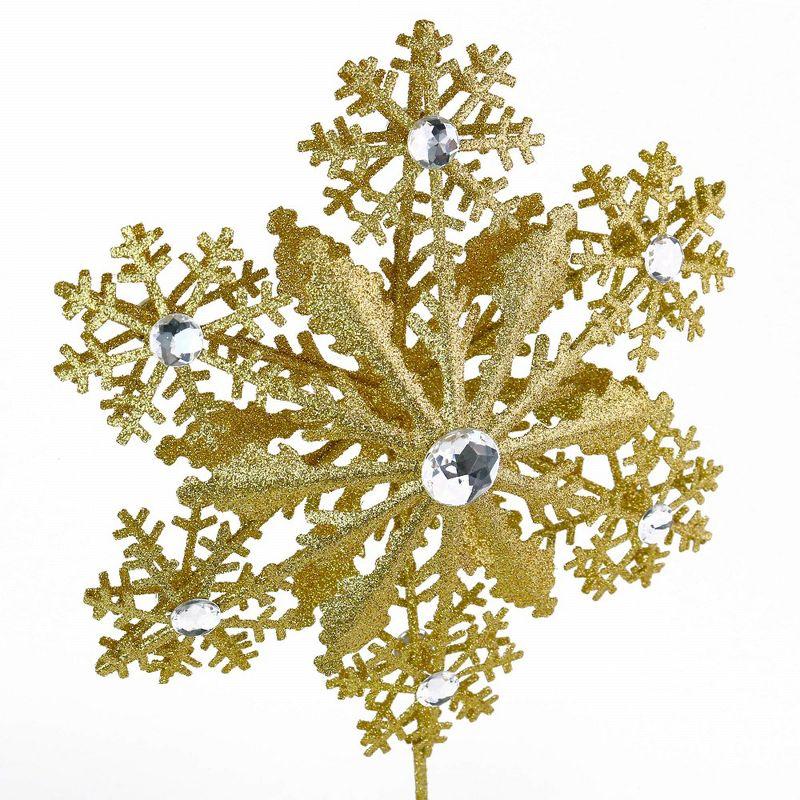 Ornativity Glitter Snowflake Tree Topper - Gold