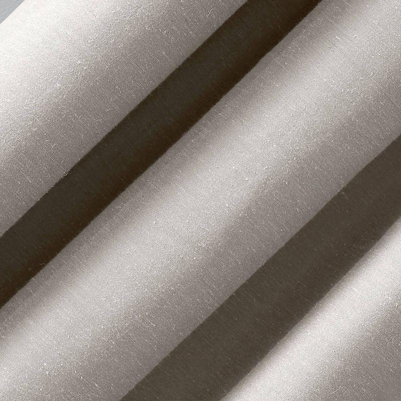 Pearl Greige Blackout Linen Blend Grommet Drapes