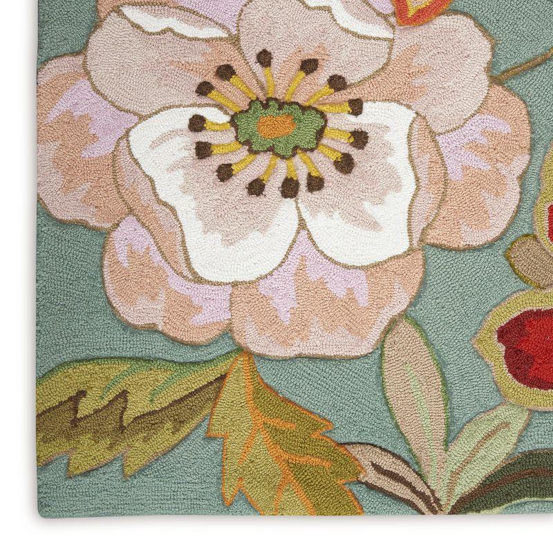 Nourison Fantasy FA18 Aqua Area Rug 5' x 7'6"