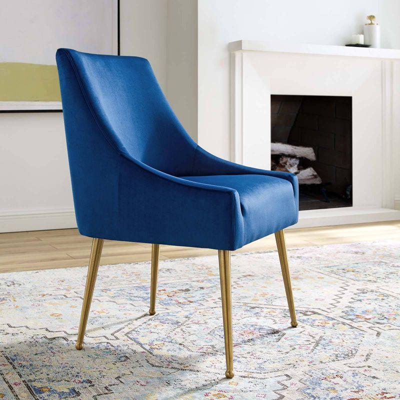 Discern Performance Velvet Dining Chair with Brushed Gold Legs - Modway