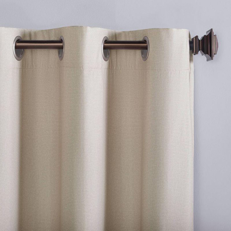 84"x40" Lindstrom Textured Draft Shield Fleece Insulated Energy Saving Grommet Top Room Darkening Curtain Panel Beige - No. 918