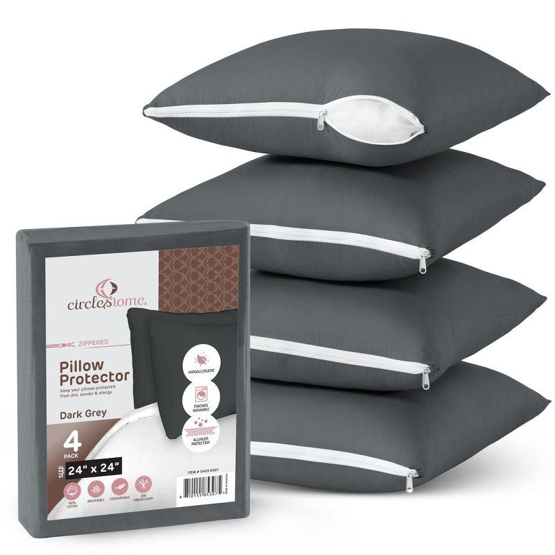 Circles Home, 100% Cotton Zippered Pillow Protector