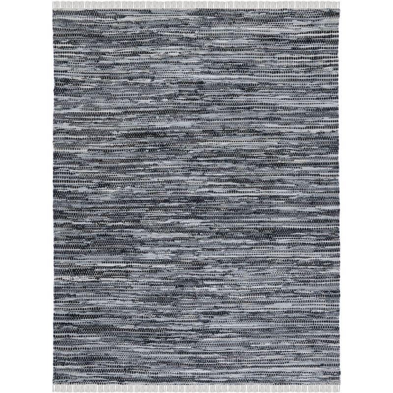 Coastal Breeze Gray Cotton 9' x 12' Handwoven Area Rug