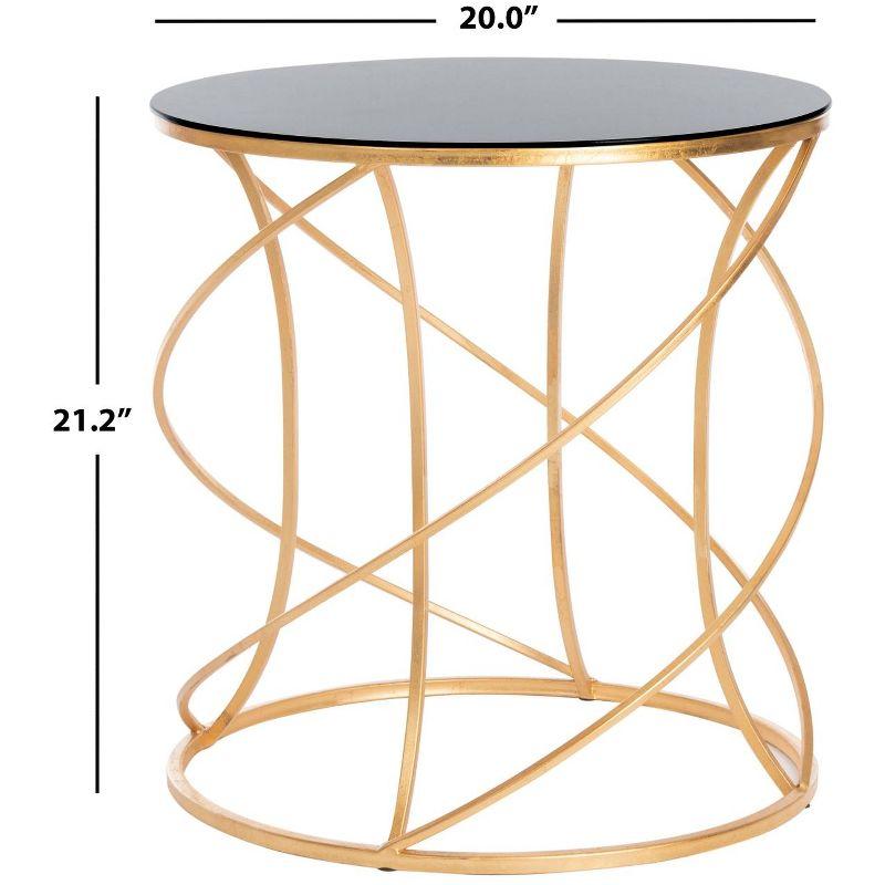 Cagney Accent Table - FOX2535B - Gold/Black - Safavieh Couture